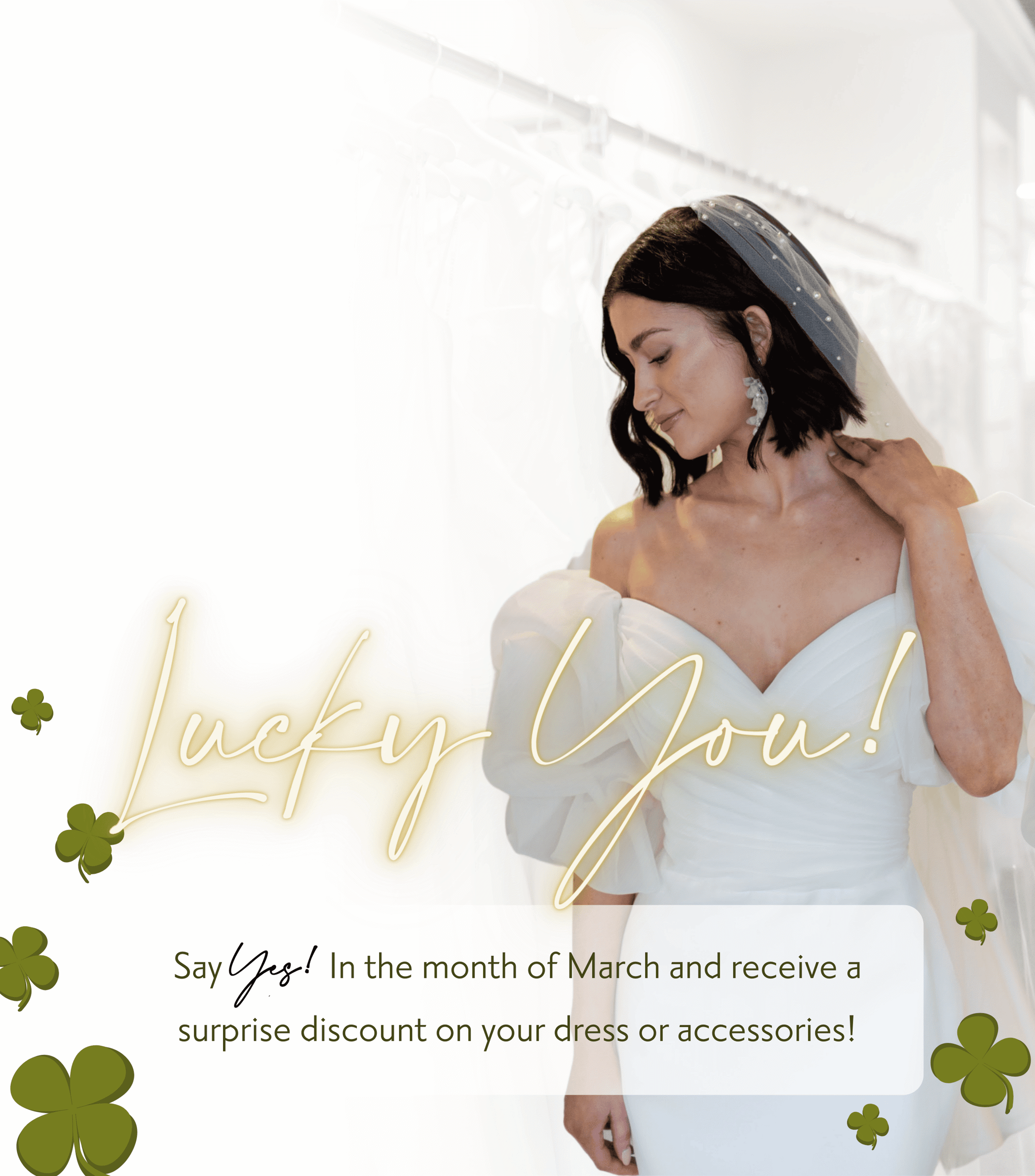 Image of a promotion at the White Dress Boutique in Milwaukee