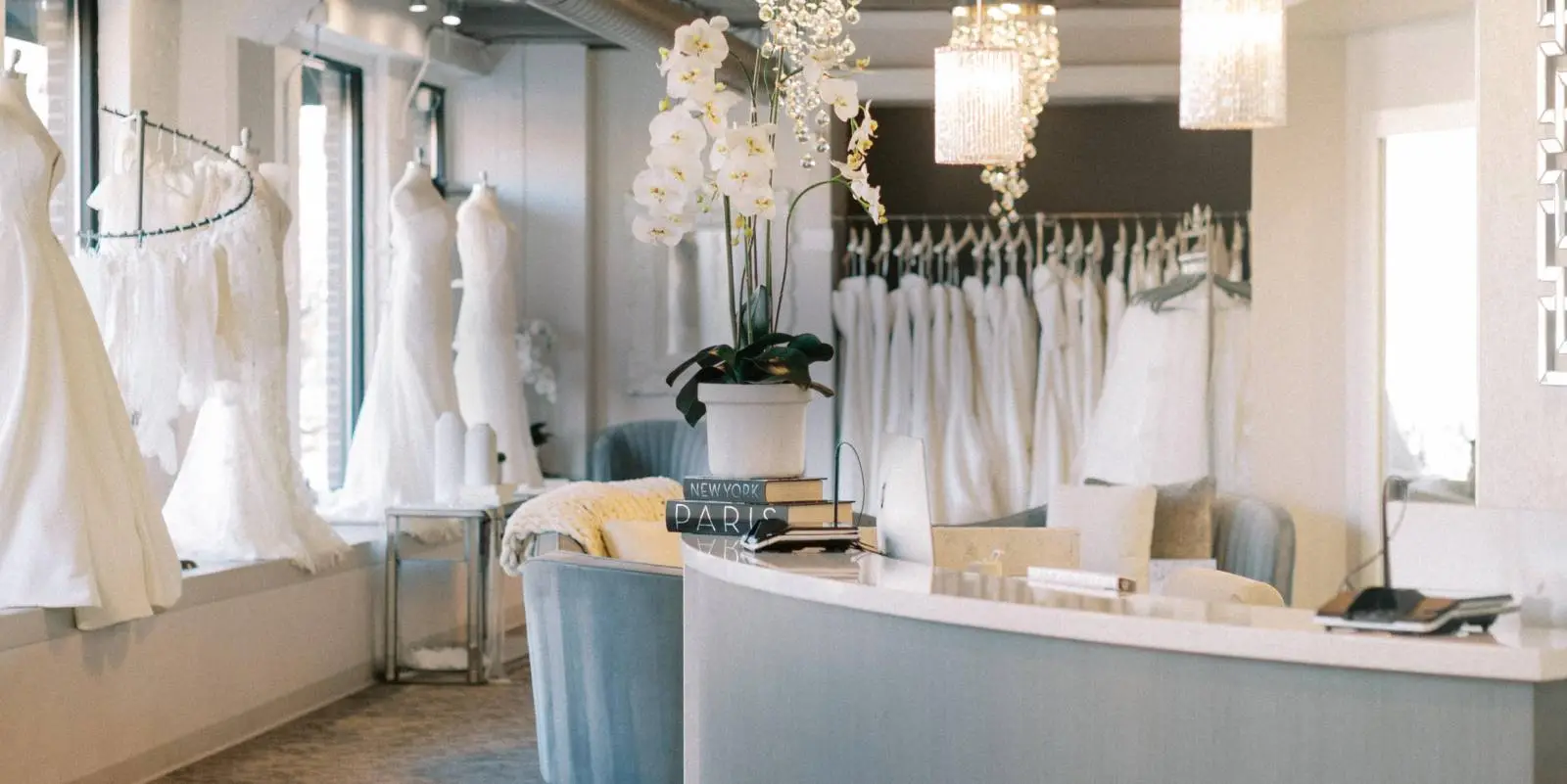Image of the inside of the White Dress Boutique in Milwaukee