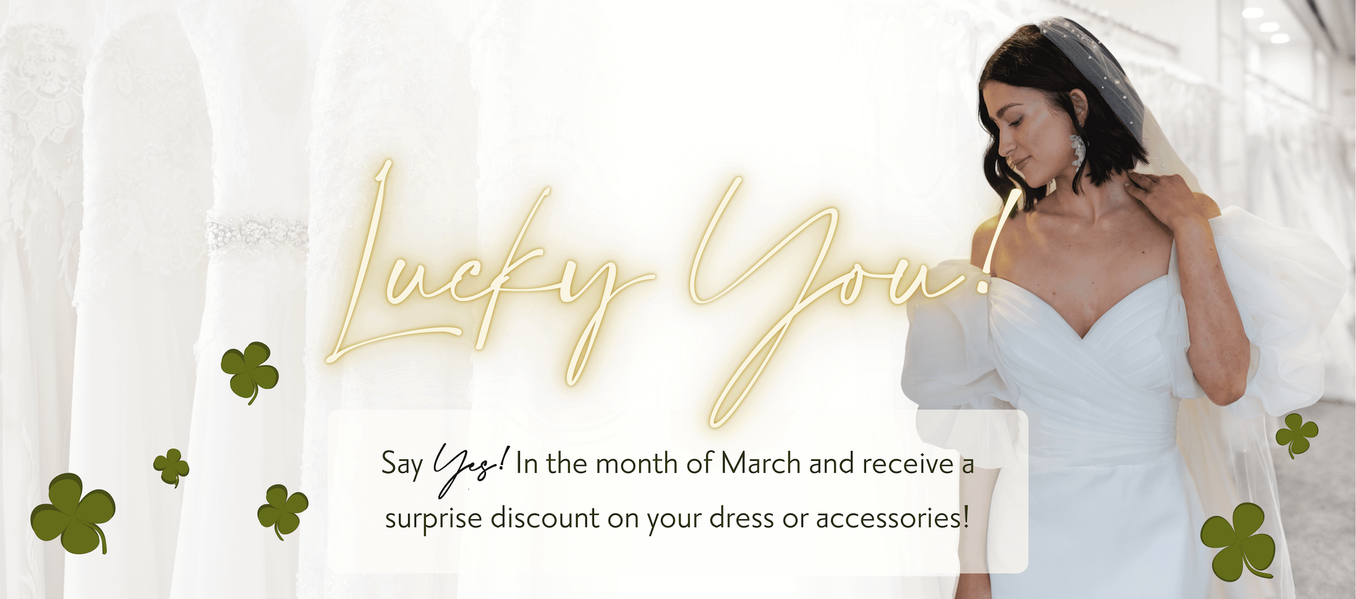 Image of a promotion at the White Dress Boutique in Milwaukee