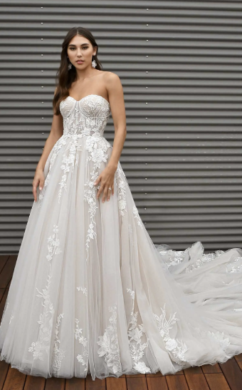 Martina Liana 1413 | Martina Liana #1 (IS-BC) Ivory Lace Ivory and Stone Tulle over Biscotti Gown thumbnail