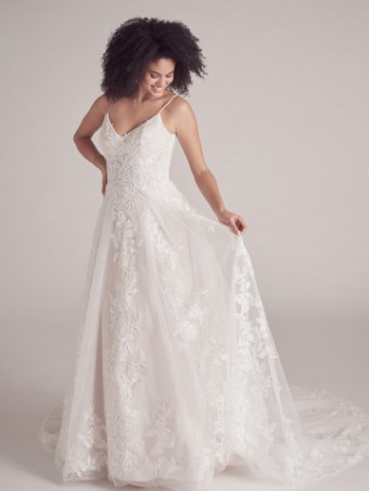 Maggie Sottero Flynn | Maggie Sottero #1 Ivory over Misty Mauve (gown with Ivory Illusion) thumbnail