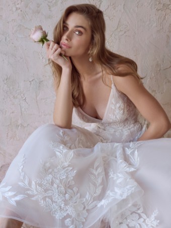 Maggie Sottero Michelle | Maggie Sottero #5 Ivory over Misty Mauve (gown with Natural Illusion) thumbnail
