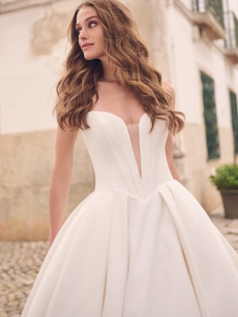 Maggie Sottero Derrick | Maggie Sottero #1 Ivory (gown with Natural Illusion) thumbnail