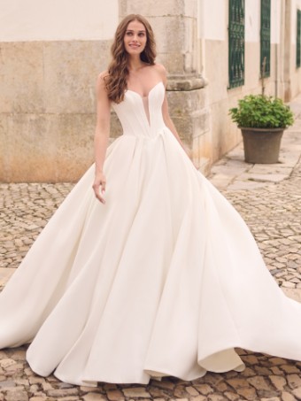 Maggie Sottero Derrick | Maggie Sottero #0 default Ivory (gown with Natural Illusion) thumbnail