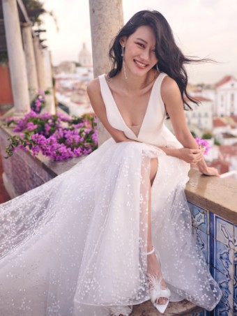 Maggie Sottero Brannagh | Maggie Sottero #0 default Ivory (gown with Natural Illusion) thumbnail