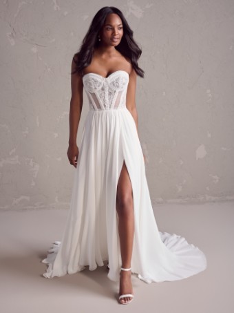 Maggie Sottero Karena | Maggie Sottero #0 default Ivory (gown with Natural Illusion) thumbnail