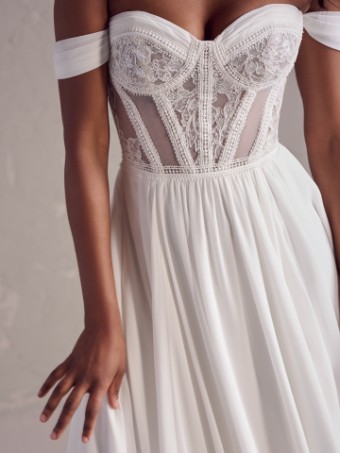 Maggie Sottero Karena | Maggie Sottero #2 Ivory (gown with Natural Illusion) thumbnail
