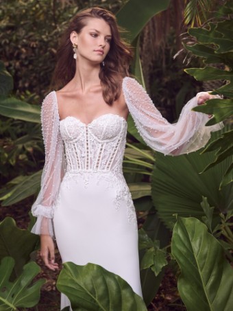 Maggie Sottero Doritte | Maggie Sottero #2 Ivory (gown with Natural Illusion) thumbnail