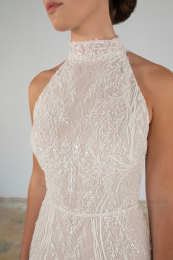 Martina Liana Luxe LE1314 | Martina Liana Luxe #2 default (IV-RUM) Ivory Lace and Tulle over Rum Gown thumbnail