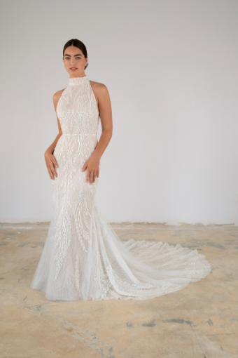 Martina Liana Luxe LE1314 | Martina Liana Luxe #0 default (IV-RUM) Ivory Lace and Tulle over Rum Gown thumbnail
