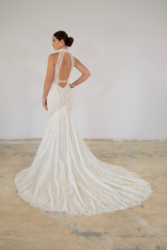 Martina Liana Luxe LE1314 | Martina Liana Luxe #1 (IV-RUM) Ivory Lace and Tulle over Rum Gown thumbnail