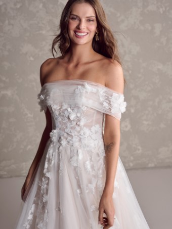 Maggie Sottero Laila | Maggie Sottero #2 Ivory over Soft Blush (gown with Natural Illusion) thumbnail