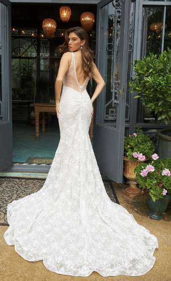 Martina Liana 1697 | Martina Liana #2 default (IVIV-PL) Ivory Lace & Tulle over Ivory Gown w Porcelain Tulle Illusion thumbnail