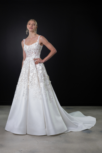 Martina Liana 1734 | Martina Liana #0 default (SK-IV) IVORY LACE OVER SILK IVORY GOWN thumbnail