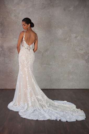 Essense of Australia D4223 | Essense of Australia #2 default (IVIV-PL) Ivory Lace & Tulle over Ivory Gown w Porcelain Tulle Illusion thumbnail
