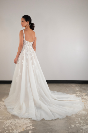 Essense of Australia D4030 | Essense of Australia #1 (IV-RUM) IVORY LACE TULLE AND ROYAL ORGANZA OVER RUM GOWN thumbnail