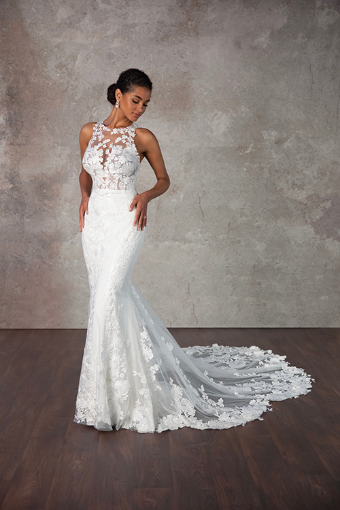 Essense of Australia D4141 | Essense of Australia #0 default (IV-IV) Ivory Lace and Tulle over Ivory Gown thumbnail