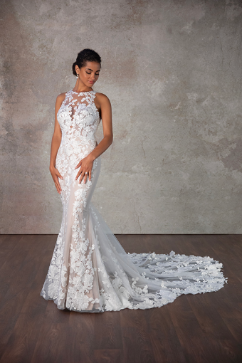 Essense of Australia D4141 | Essense of Australia #2 default (IV-IV) Ivory Lace and Tulle over Ivory Gown thumbnail