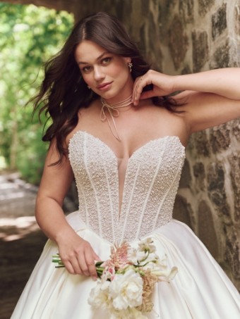 Tina | Maggie Sottero #1 Ivory (gown with Natural Illusion) thumbnail