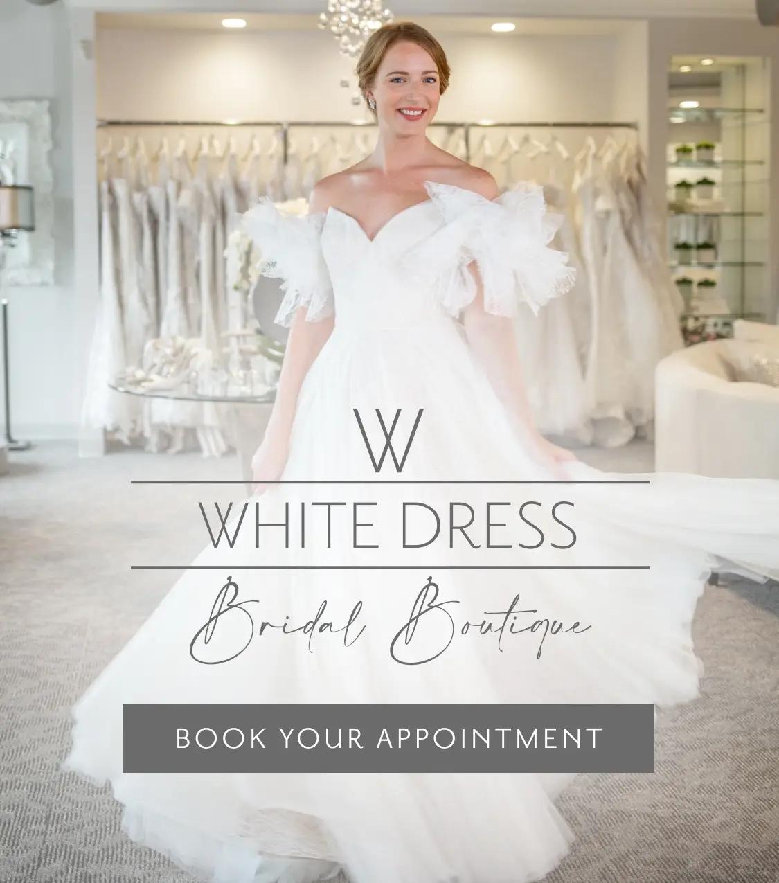 Mobile White Dress Bridal Boutique Homepage Main Banner